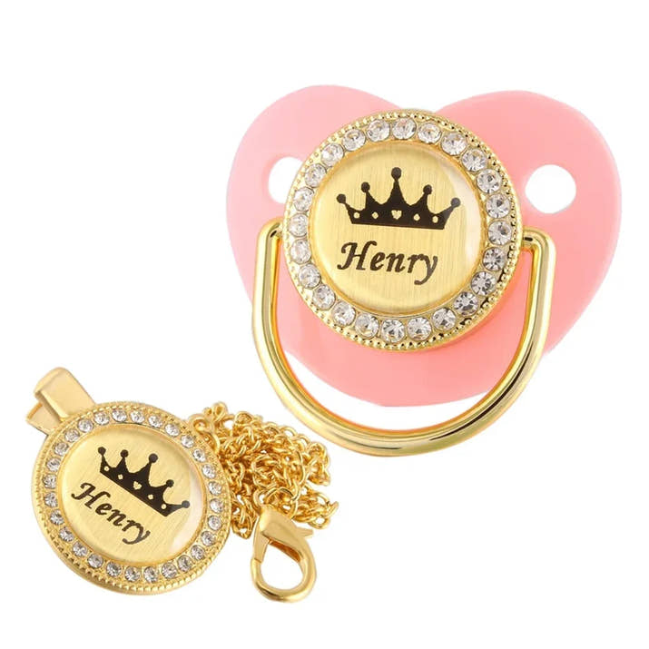 Chupeta Personalizada de Luxo com Swarovski
